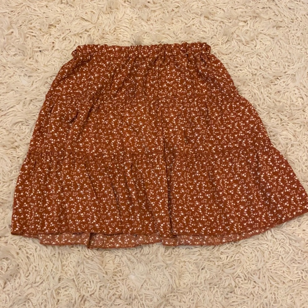 ROMWE Orange Mini Skirt